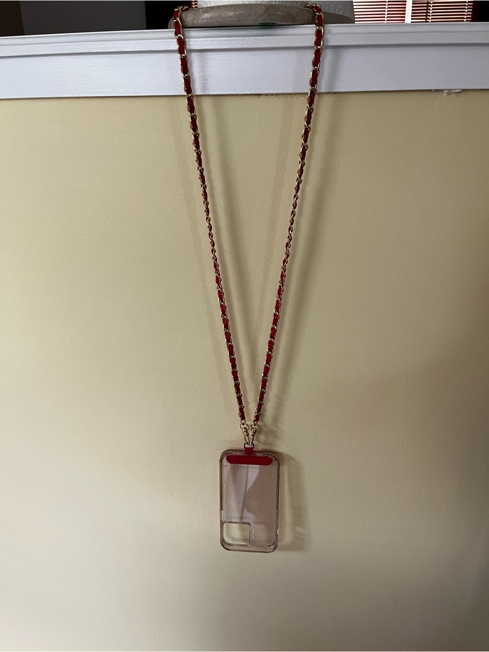 Fashion Red and Gold Chain Strap for Cellphone or Bag. - Picture 5 of 5